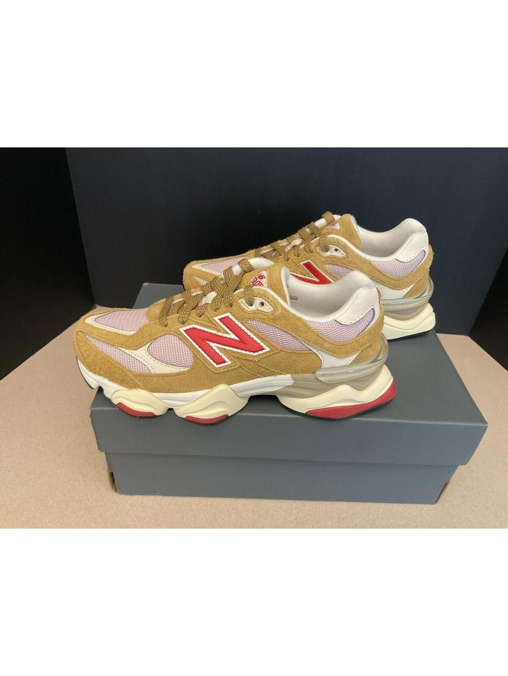New! Womens New Balance 9060 Suede Beige Pink Casual Athletic Shoes. Size 7.